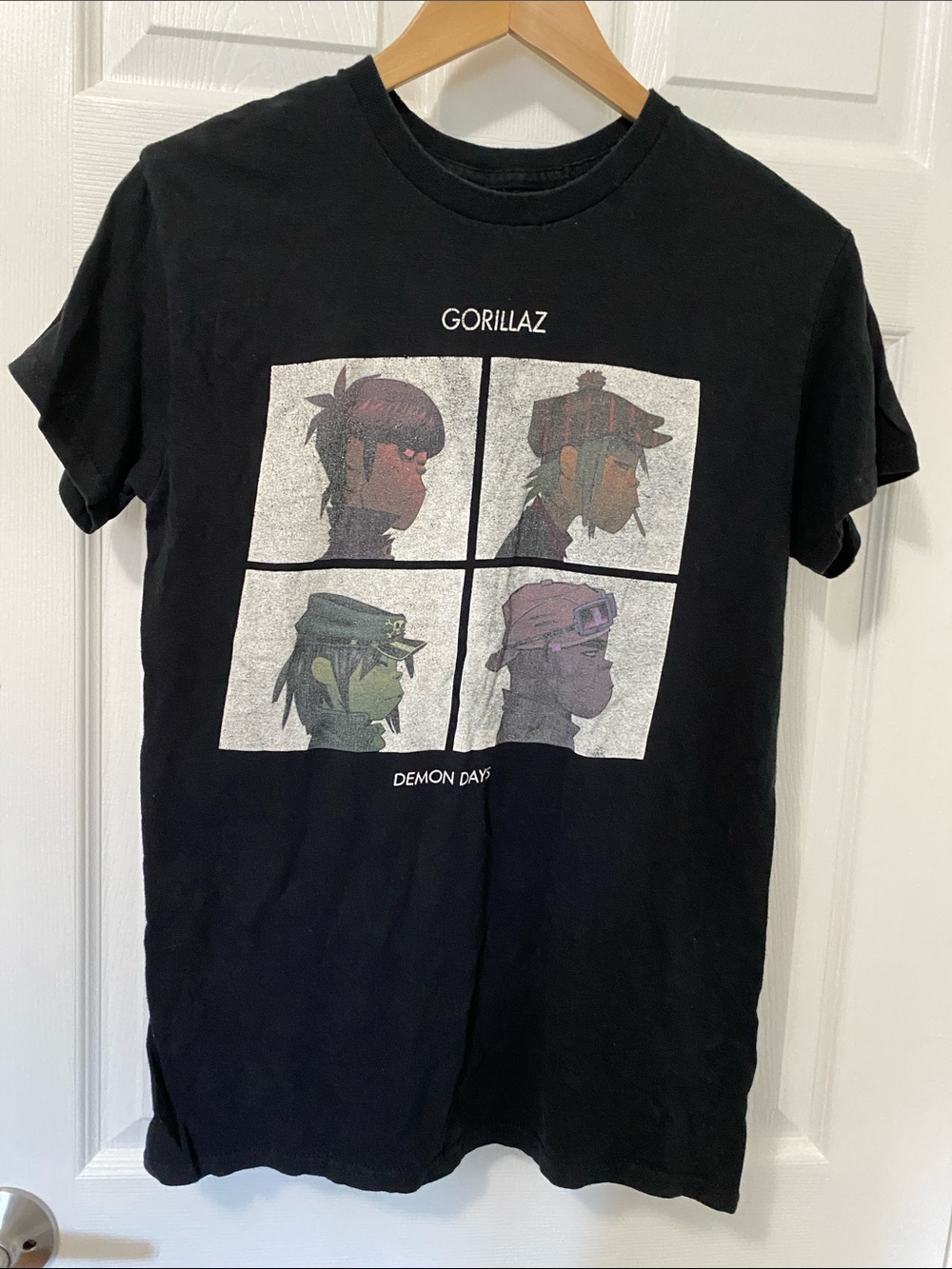 Hot Topic Black Gorillaz Demon Days Graphic Tee with Muted Accent Colors